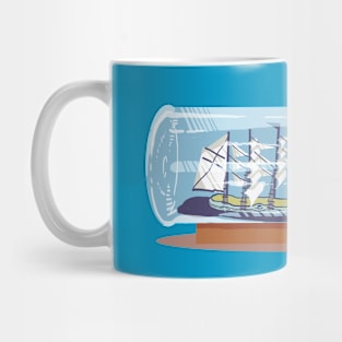 Bottle in a boat Mug